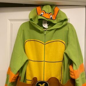 Teenage Mutant Ninja Turtle Michaelangelo Adult Costume Sz XL Preowned